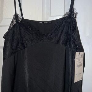 Zara Black Lace Trim Camisole
